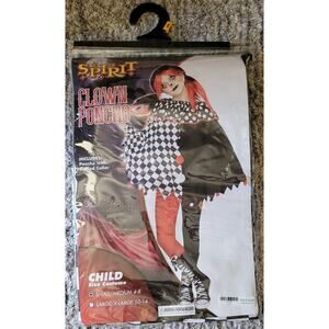 Spirit Clown Pancho Halloween Costume - Kids Small/ Medium 4-8 NEW
